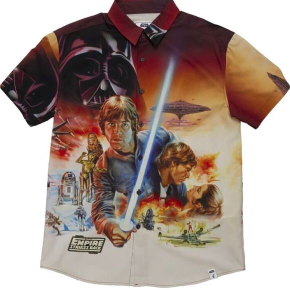 Loungefly Disney Star Wars The Empire Strikes Back Unisex Camp Shirt NWT - Picture 5 of 9